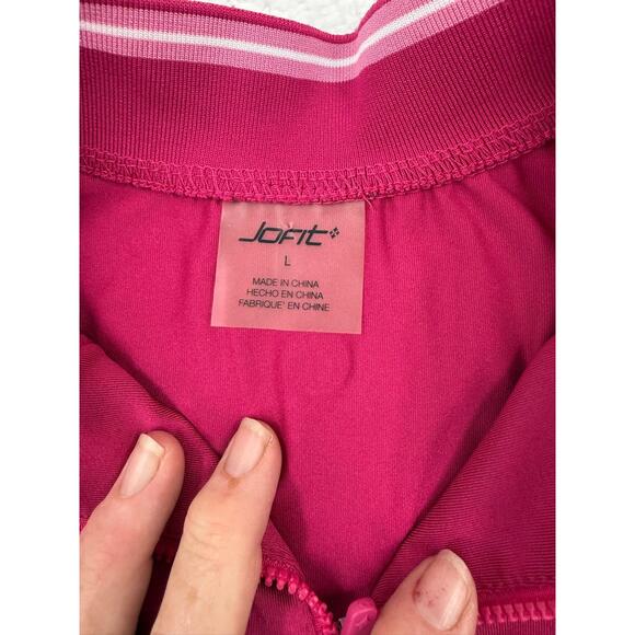 Jofit Pink Quarter Zip Collared Lightweight Sleeveless Polo Top Large - Picture 5 of 5